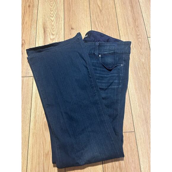 Paige Hidden Hills Boot Dark Wash and Stitch Blue Jeans Sz 33 Petite Inseam 29" - Picture 14 of 14